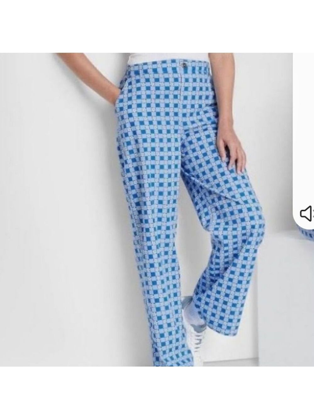 NWT Wild Fable Pants &  Blue With White Flowered Flare Pants  Size:S